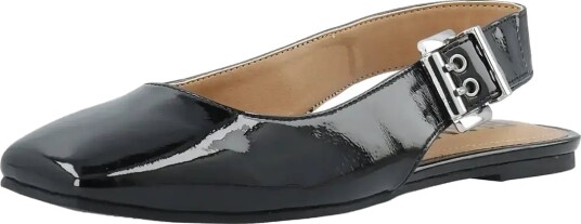 Bianco Biarose Karré Flat Buckle Slingback Faux Leather Black 41 Bianco Biarose Karré Flat Buckle Slingback Faux Leather Black 41