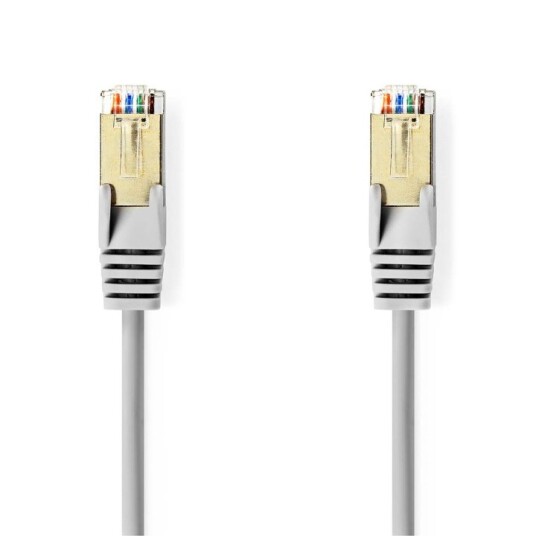 Nedis CAT5e nettverkskabel | SF/UTP | RJ45 Han | RJ45 Han | 3.00 m | Rund | PVC | Grå | Konvolutt