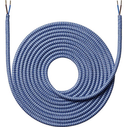 Nielsen Light 4m Zigzag Stoffledning Mørkeblå 2x0,75mm² Nielsen Light 4m Zigzag Stoffledning Mørkeblå 2x0,75mm²