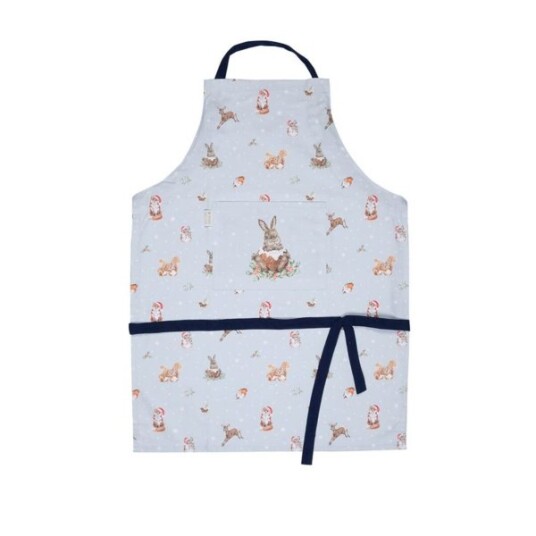 Winter Woodland Animal apron forkle
