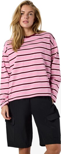 NOISY MAY Nmember L/S Stripe Sweat Noos Pink S NOISY MAY Nmember L/S Stripe Sweat Noos Pink S