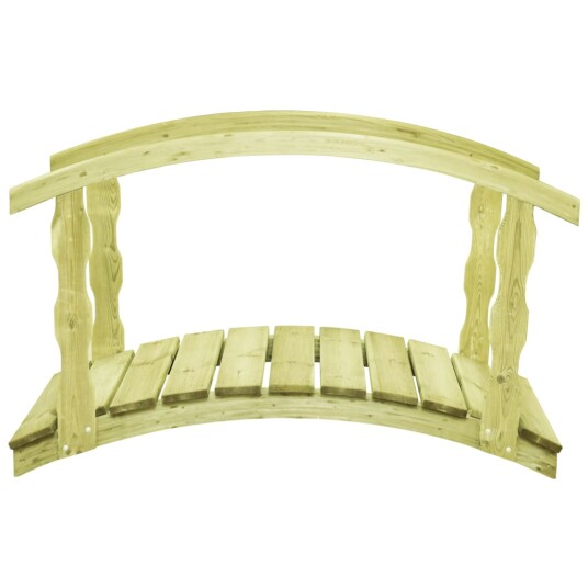 vidaXL Hagebro med skinne 170x74x105 cm impregnert furu