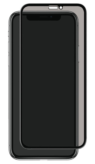 PANZER iPhone 11 Pro Max / Xs Max PANZER Premium Privacy Glass - Svart Ramme
