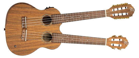 Ortega Guitars Ortega Hydra Twin-Neck Tenor Ukulele Med Softcase