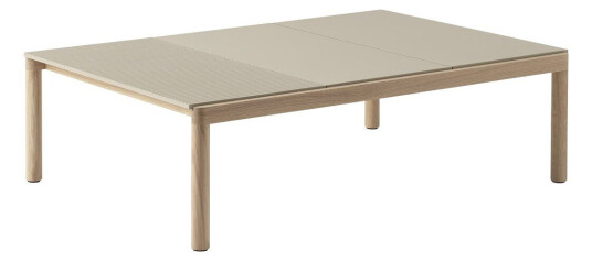 Muuto Couple 2 Plain-1 Wavy salongbord 120 x 84 x 35 cm Sand-oak