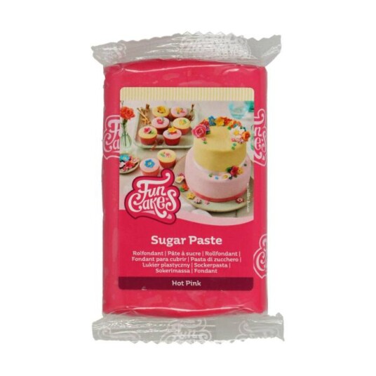 Mørk Rosa Fondant Fra Funcakes 250g Mørk Rosa Fondant Fra Funcakes 250g