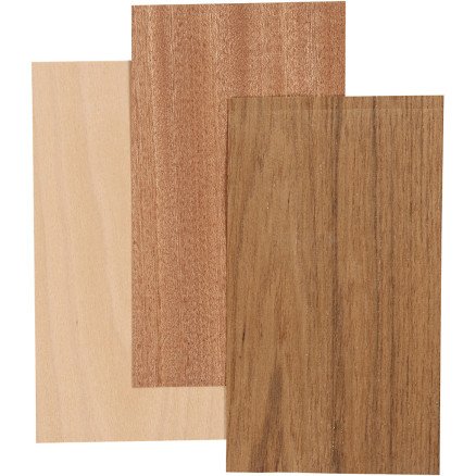 Diverse Trefinér ark 12x22 cm tykkelse 0,75 mm 3 ark 1 pk Diverse Trefinér ark 12x22 cm tykkelse 0,75 mm 3 ark 1 pk