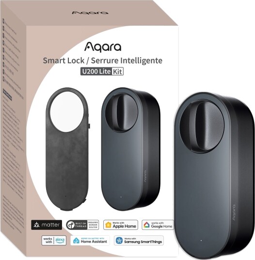 Aqara Smartlås U200 Lite Nøkkelfri Sort Aqara Smartlås U200 Lite Nøkkelfri Sort