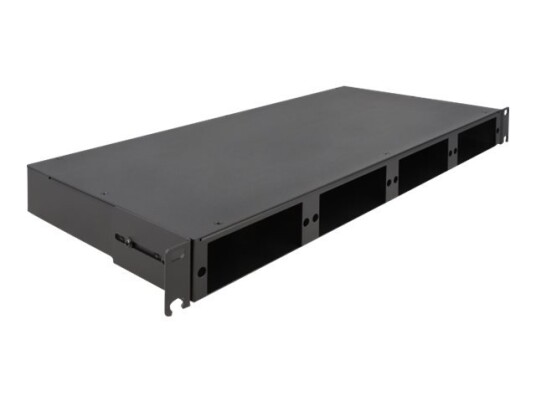 Delock - Fiber Optic Patch Panel (Blank) - High Density - Rackmonterbar - Svart - 1U - 19"