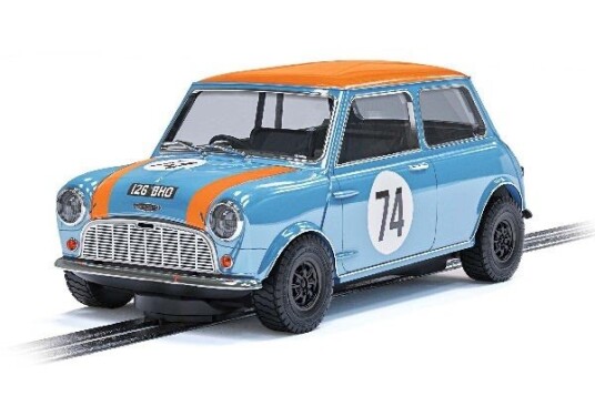 Scalextric Mini Cooper S Gulf 1:32 Analog Bil med Detaljerte Lys