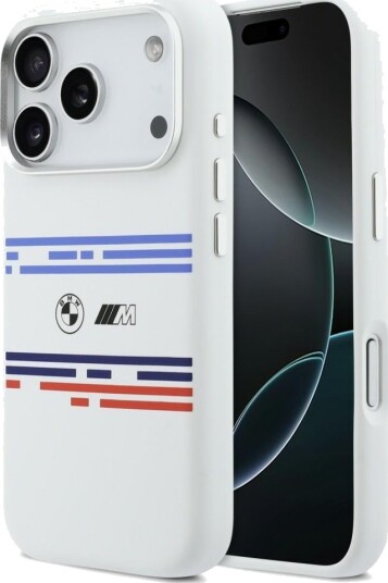 BMW M Silicon MagSafe-etui til iPhone 17 Pro - Hvit BMW M Silicon MagSafe-etui til iPhone 17 Pro - Hvit