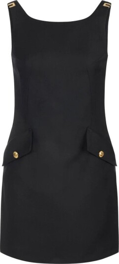 Elisabetta Franchi One-Shoulder Kjole Svart L i Finstrikket Utførelse