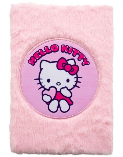 Hello Kitty Notatbok med Pels 80 stk A5 Sider
