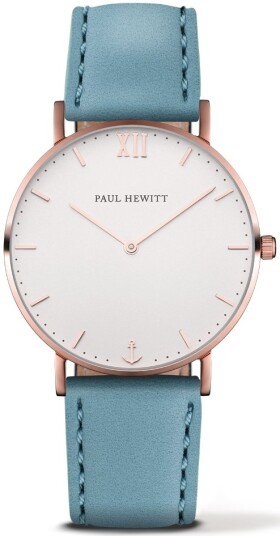 Paul Hewitt Dameklokke PH 6455208L Sailor Line Sølvfarget/Lær Ø39