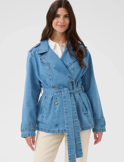 Cream Crmika Short Denim Trenchcoat Blue 40