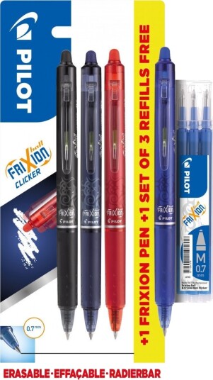 Pilot Geleroller Frixion Click Sett 7