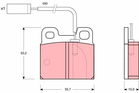 Bremseklosser TRW GDB1250 Bremseklosser TRW GDB1250