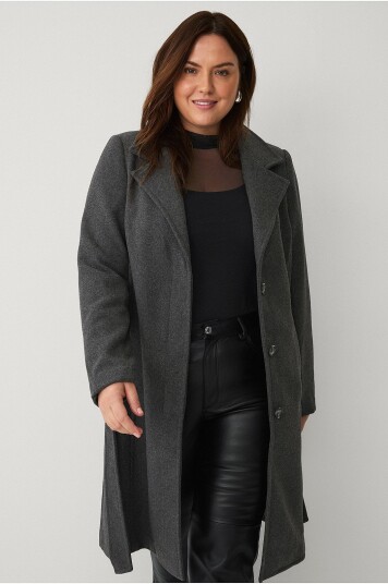 Zizzi   Kåpe mAva L/S Coat   Grå
