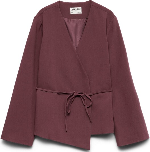 Vero Moda Awtenora Ls Wrap Blazer   CATAWBA GRAPE   36