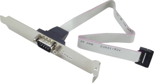 Lindy Pc Back Plate Serial Adaptor Serielt Panel Db 9 Hann Til 10 Pin Idc Hunn
