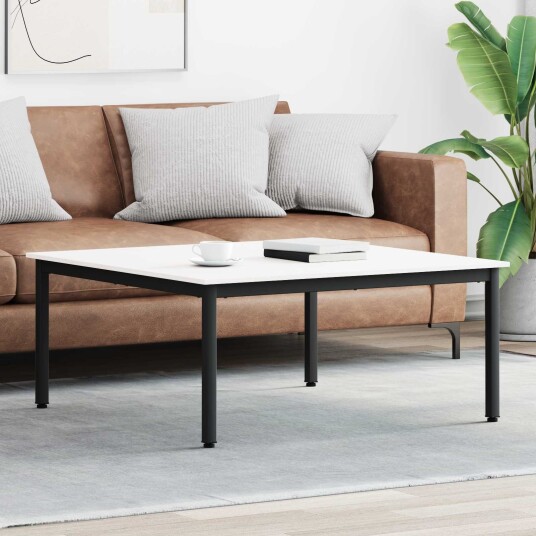Kaffebord Hvit 100 x 100 x 45 cm Massiv furu