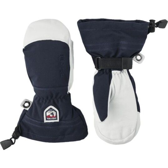 Hestra Juniors' Army Leather Heli Ski Mitt 4, Marine