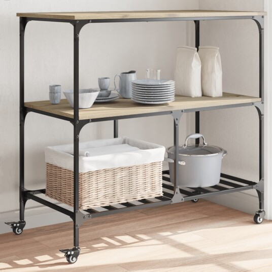Kjøkkentralle sonoma eik 100x50x95 cm konstruert tre 842307