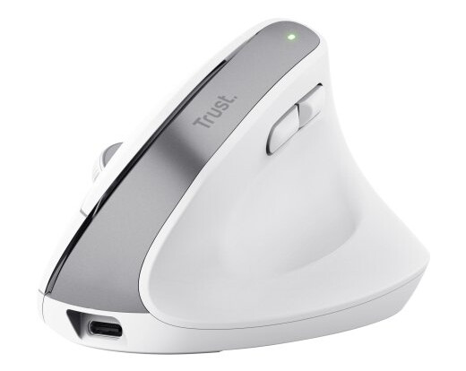Trust Bayo+ Ergonomisk Trådløs Mus - Vertikal - Hvit
