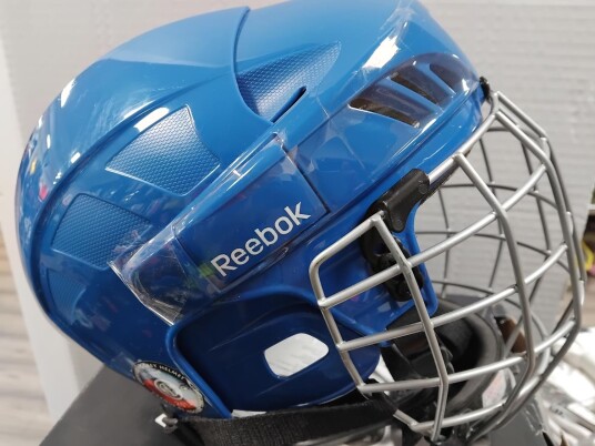 REEBOK Icehockey Helmet w/Cage 3K Size 56 59 BLUE M 56 59