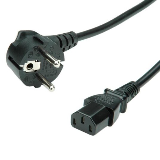 ROLINE Power Cable CEE7/7 to C13. Black. 3.0m  Factory Sealed
