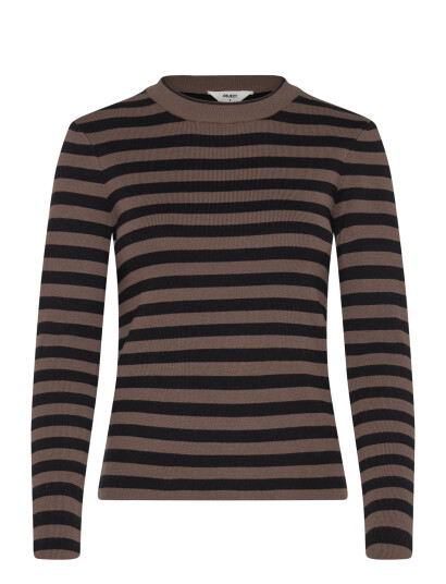 Object Objester Sli L/S Knit Pullover Noos - Brown - XS
