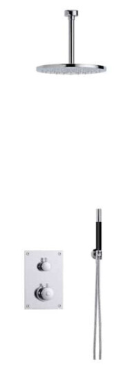 Tapwell Box7268 Takdusj Innbygging - Takmontert Krom / 200mm Ø250mm (TA-9424887)