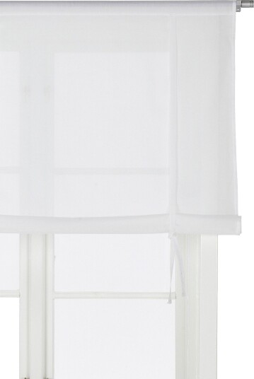 &Home Roll up gardin Voile Hvit