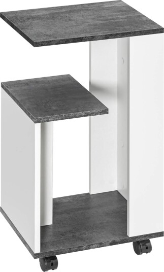 Salongbord med hjul i moderne design grå/hvit