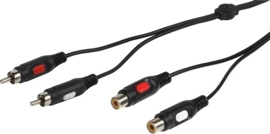 Vivanco 46/01 25 2 X Rca Hankjønn 2 X Rca Hunkjønn 2,5 M Svart