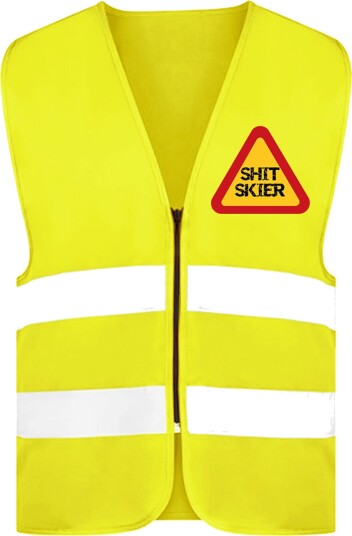 Refleksvest Shit Skier Neongul XX Large