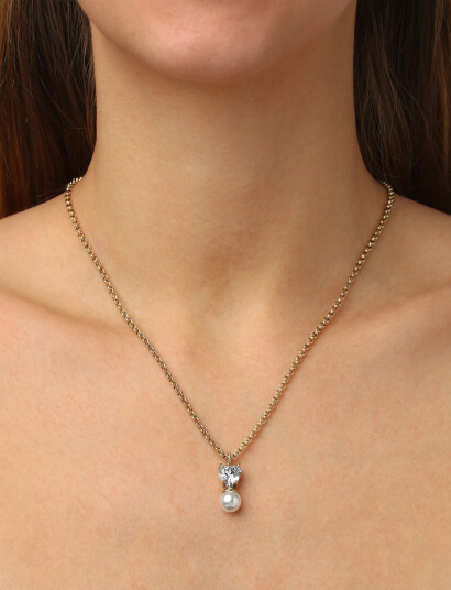 Dyrberg/Kern Colume Sg Crystal / White Pearl Gold ONE SIZE Dyrberg/Kern Colume Sg Crystal / White Pearl Gold ONE SIZE