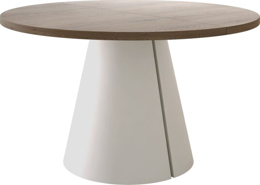 Aurion Spisebord rundt uttrekkbart 120-196 cm - beige, lysebrun