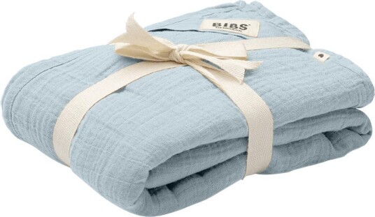 BIBS Cuddle Swaddle Musselinteppe Baby Blue