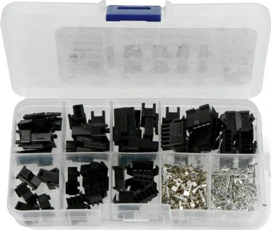JST SM kontaktsett 2–5 pin 200 stk hann/hunn + pinner