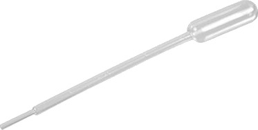 Pipette i plast 1 ml 14,8 cm gjennomsiktig