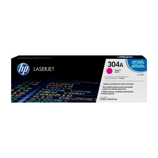 HP 304A / CC533A Magenta Toner - Laser toner Rød