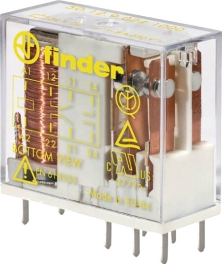 Finder 50.12.9.012.1000 Printrelé 12 V/Dc 8 A 2 X Omkobler 1 Stk