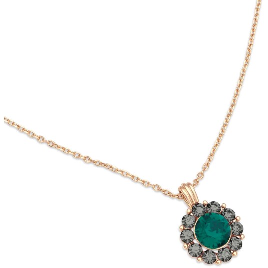 Lily and Rose Sofia necklace Emerald / Black diamond