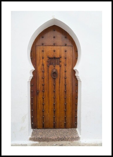 Traditional Arabic Wooden Door Plakat Plakat / 21x30cm Traditional Arabic Wooden Door Plakat Plakat / 21x30cm