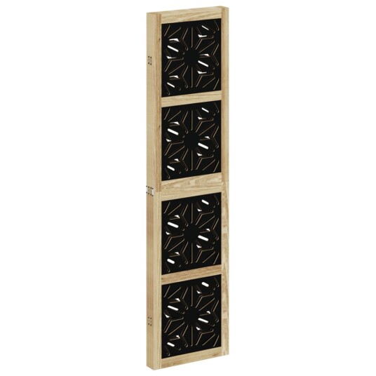  Romdeler 4 paneler brun og svart heltre keisertre 8721012074972
