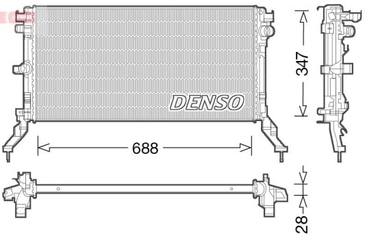 Radiator DENSO DRM23039 Radiator DENSO DRM23039