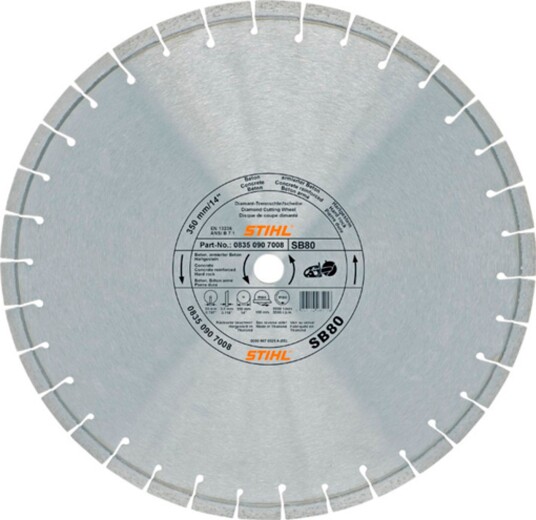 Stihl D SB90 Diamond Cutting Wheel Concrete Hard Stone Ø 350 Mm 14"