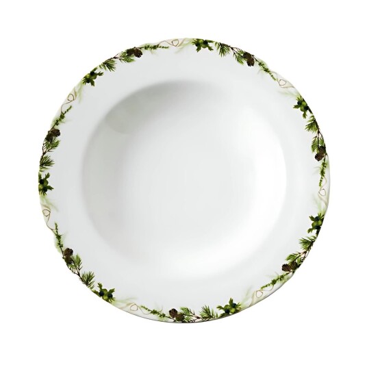 Magnor - Nostalgi dyp tallerken 23 cm hvit/grønn