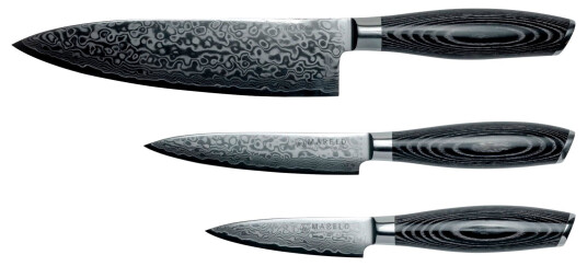 Akio Knivsett 3 kniver svart